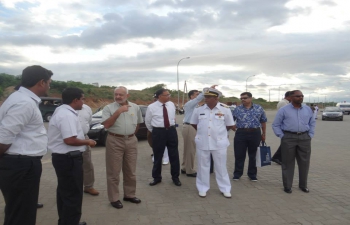The Indian Chief of Naval Staff Admiral D.K.Joshi to Hambantota (25 November, 2013)