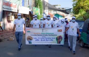 India – Sri Lanka Friendship Walk at Hambantota