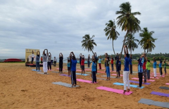 8th International Day of Yoga Event at Hambantota Beach Park 