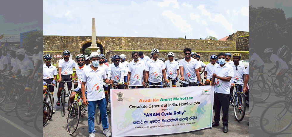 AKAM Cycle Rally from Matara Fort to Galle Fort on 8th June 2022