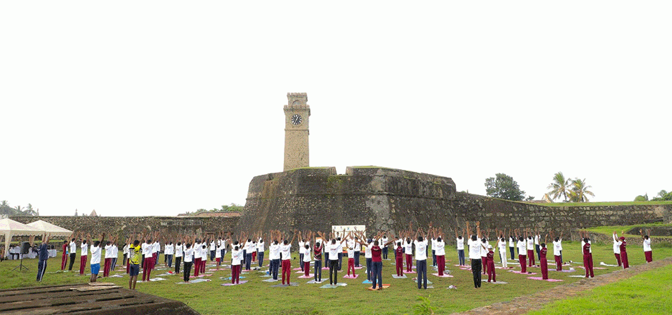 8th International Day of Yoga  at UNESCO Heritage Galle Fort on 21st June 2022