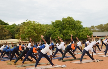 9th International Day of Yoga - Three Day Yoga Workshop for SL Tri-Forces in Hambantota District