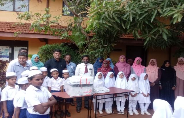 Consul General Mr. Dipin P.R handed over essential office & multimedia equipments to Hambantota Iqra Primary School in Hambantota on 14th August 2023